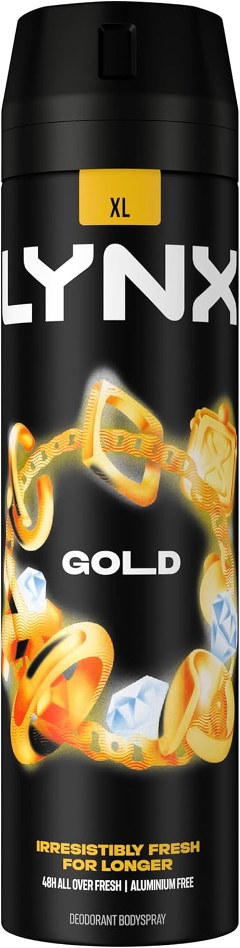 Gold Aerosol Body Spray Men'S Deodorant Spray with an Oud Wood & Fresh Vanilla Scent for 48 Hours of Odour Busting, High Defnition Fragrance 6X 200 Ml